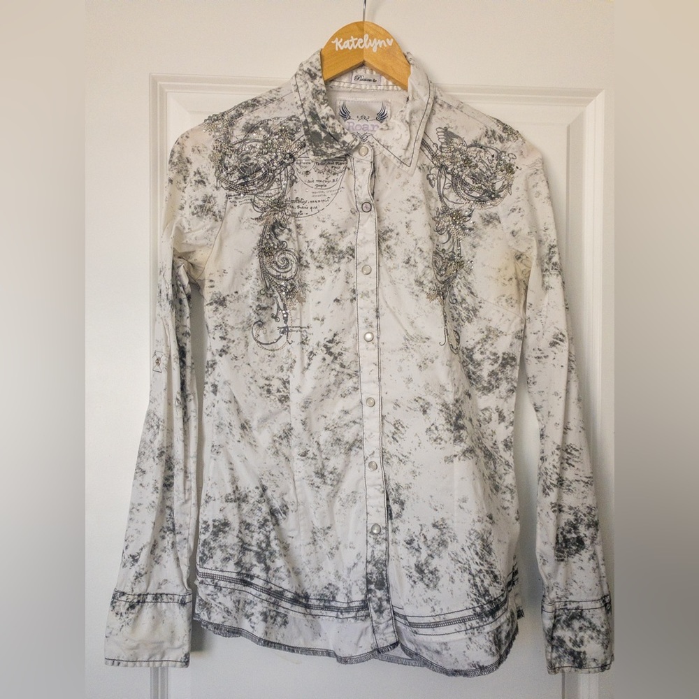 White & Gray button down